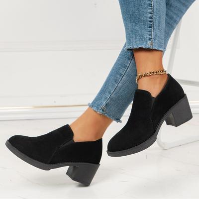 Женская весенняя обувь большого размера, женские туфли на толстом каблуке с круглым носком, женские туфли-лодочки на одной педали