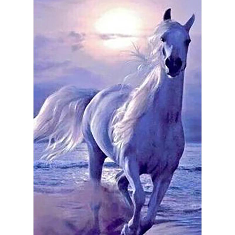 DIY Лошадь 5D алмазная живопись полная круглая дрель животное Алмазная вышивка наборы крестиков мозаика из бисера украшение дома подарок