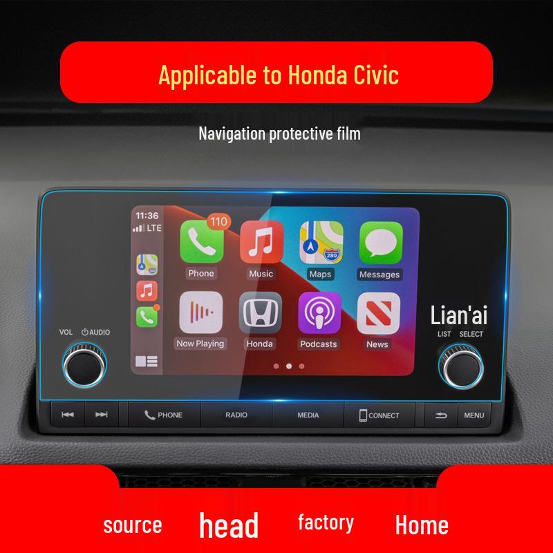 Защитное стекло для экрана навигационной системы центральной консоли 25 моделей Honda Civic