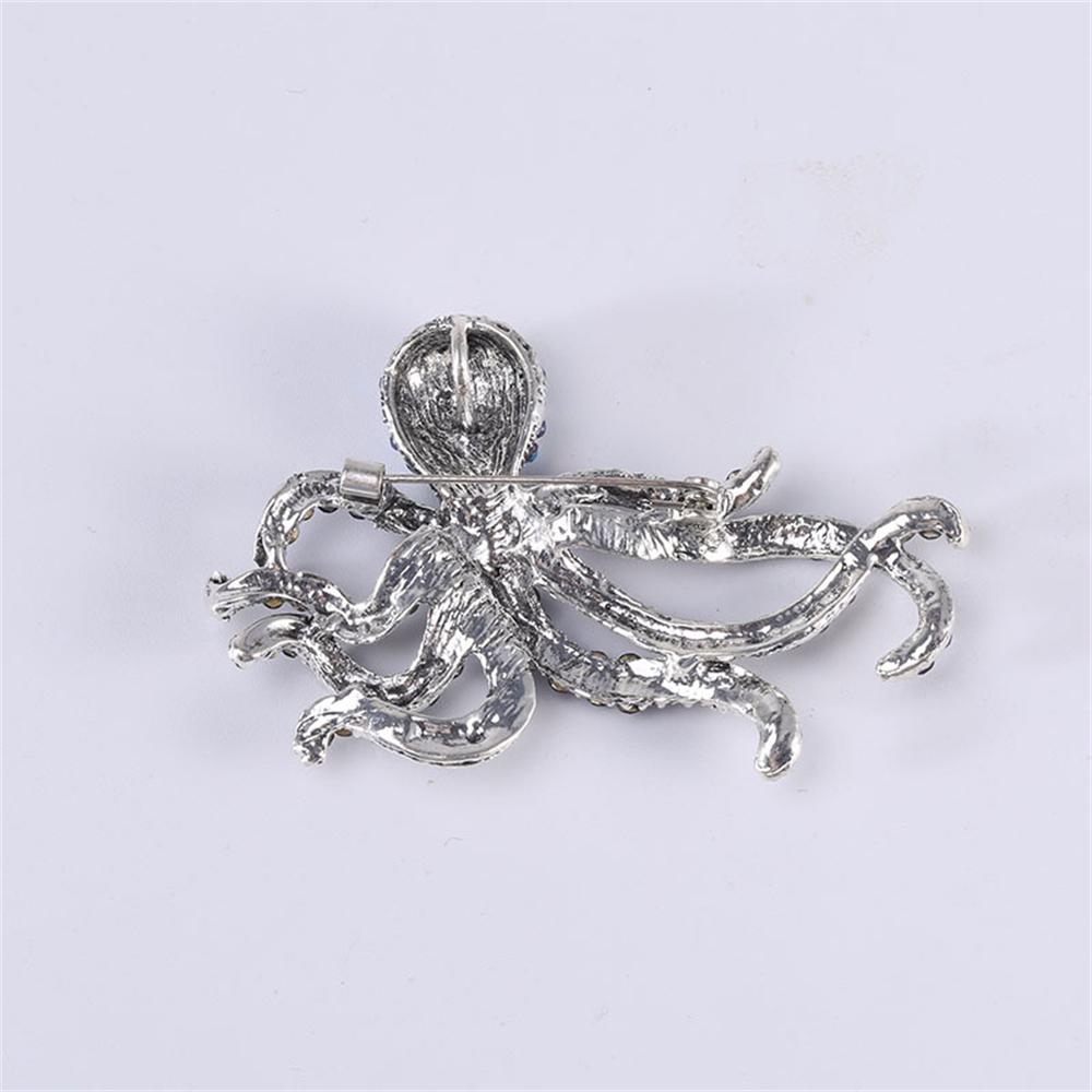 Новинка 2023 года, серия «Морской организм», брошь в виде осьминога, модные броши из сплава с инкрустацией стразами для женщин, ювелирные изделия, подарки