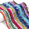 1 нить разноцветных бусин lampwork 'Сглаз' круглые loose spacer стеклянные бусины для DIY браслета колье фурнитура для бижутерии 4 6 8 10 мм