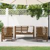 VidaXL Salon de Jardin 3 pcs, Sièges de Patio, Ensemble de Meubles, Mobilier de Terrasse Arrière-cour Extérieur, Marron miel 825145