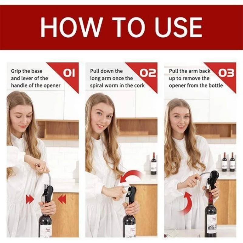 1 шт. вертикальный рычаг штопор открывалки для бутылок резак для фольги набор инструментов для вина набор для открывания пробок набор для открывания вина рычаг штопор