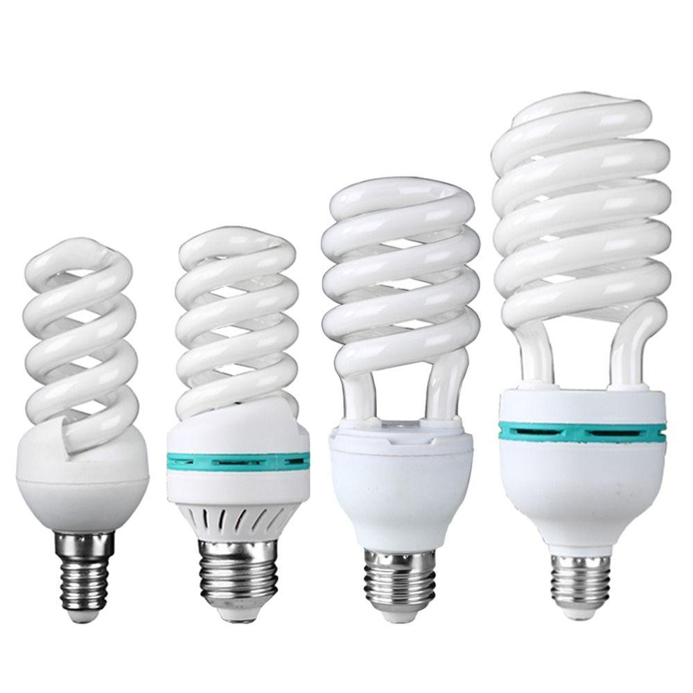 AC220V Spiral Light Bulb White Light Bright Bulbs New Energy-saving Lamps Tubes  Home Decoration