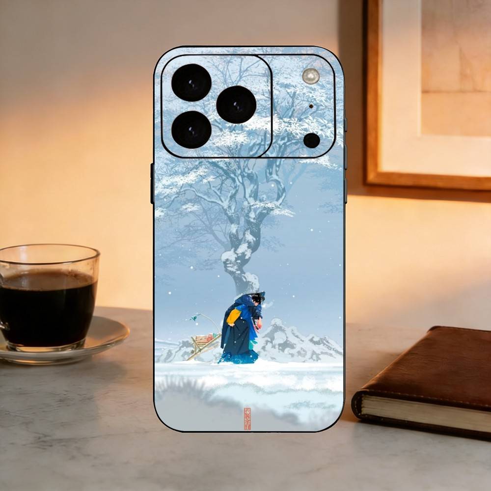 Чехол для телефона "В погоне за нефритом" для iPhone 17, 16, 15, 14, 13, 12, 11 Plus, Pro Max, Другие Мягкая черная крышка