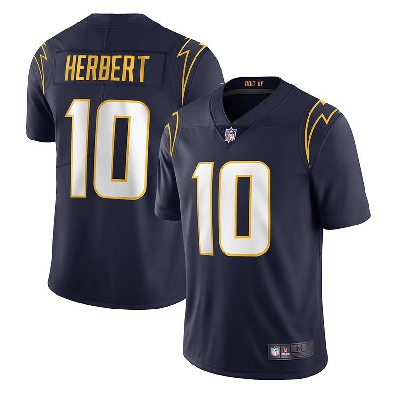Los Angeles Chargers 1 Herbert Football Jersey Mens 2nd 3rd Game Uniform