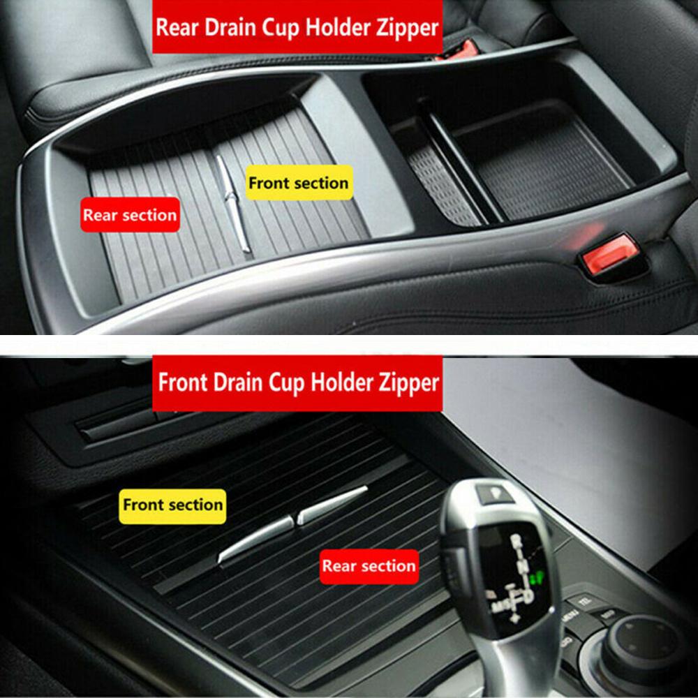 Car Storage Box Center Console Roller Blind Cover 2x For BMW X5 X6 E71 2007-2014