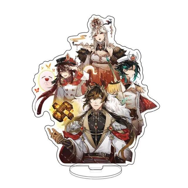 Аниме-фигурка Genshin Impact Zhongli Kazuha Ayato Tartaglia, подставка, акриловая фигурка, косплей Scaramouche Venti Xiao, модельная пластина