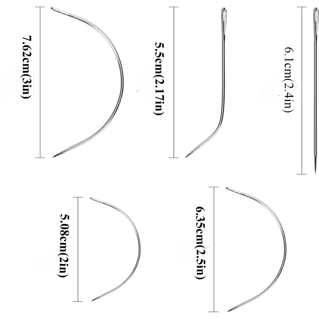 5 шт. нитей для плетения волос с 10 шт. иглами C/J/I-образной формы, вощеная нить для ручного шитья, наращивания волос, изготовления париков своими руками