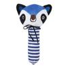 Cute Animal Baby Hand Bell Rattle Stick Infant Newborn Children Funny Plush ToysBlue