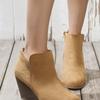 Осенние и зимние новые ботильоны на танкетке для женщин Винтажные ботинки Martin Ботинки Челси Женская обувь больших размеров