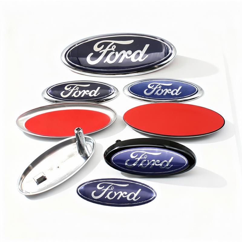 Car Logo Front Grille Badge Trunk Cover Sticker Decal Accessories For Ford Fiesta ST Fusion Explorer Escape Shelby Edge Kuga MK6 CVU1