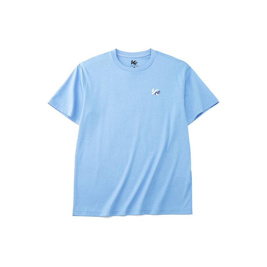 Anta Дышащая пуловерная футболка с мультяшным принтом сзади, мужские топы, синий 152221123-4