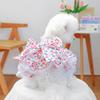 Luxury Floral Dog Costume Dog Dress and Hat Set Chihuahua Dog Clothes Small Dogs Bichon Clothing Female Dog Dresses Cat Skirt