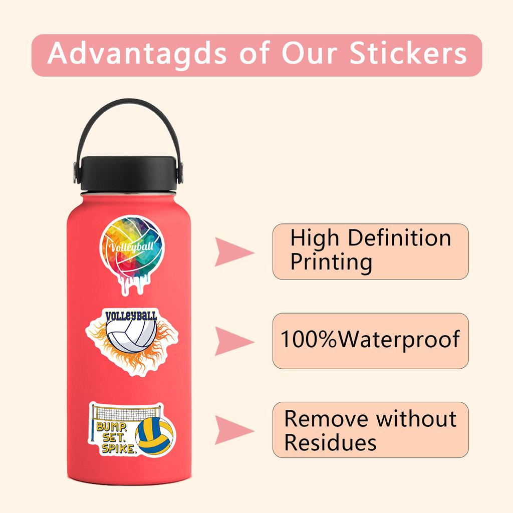 55 New Volleyball Graffiti Stickers Decorate Suitcase Laptop Mobile Phone Stickers
