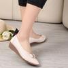 Women's Shoes with Bow Wedge Heel Ladies Pumps Medium Heels Round Toe Beau Today On Offer Korean Style Elegant Dress Vacation 39