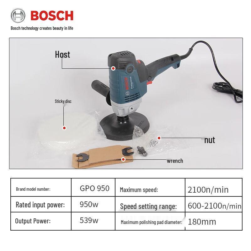 Bosch Variable Speed Car Polisher CN plug (adapter included)