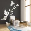 Mirror Surface Wall Decals Self-adhesive Lightweight Flower Fairy Mural Household Butterfly Wall Stickers