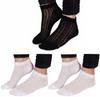 Girls' 3-PACK SOCKS OPENWORK PATTERNS 2XWHITE BLACK 35/38 Ł015G
