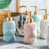 European Irregular Ceramic Lotion Bottle Bathroom Accessories Gold Press Head Hand Sanitizer Portable Dispensing Soap Dispenser