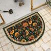 American Retro Semi-round Bathroom Floor Mat Absorbent Quick Drying Toilet Toilet Door Mat Diatom Mud Non-slip Door Mat