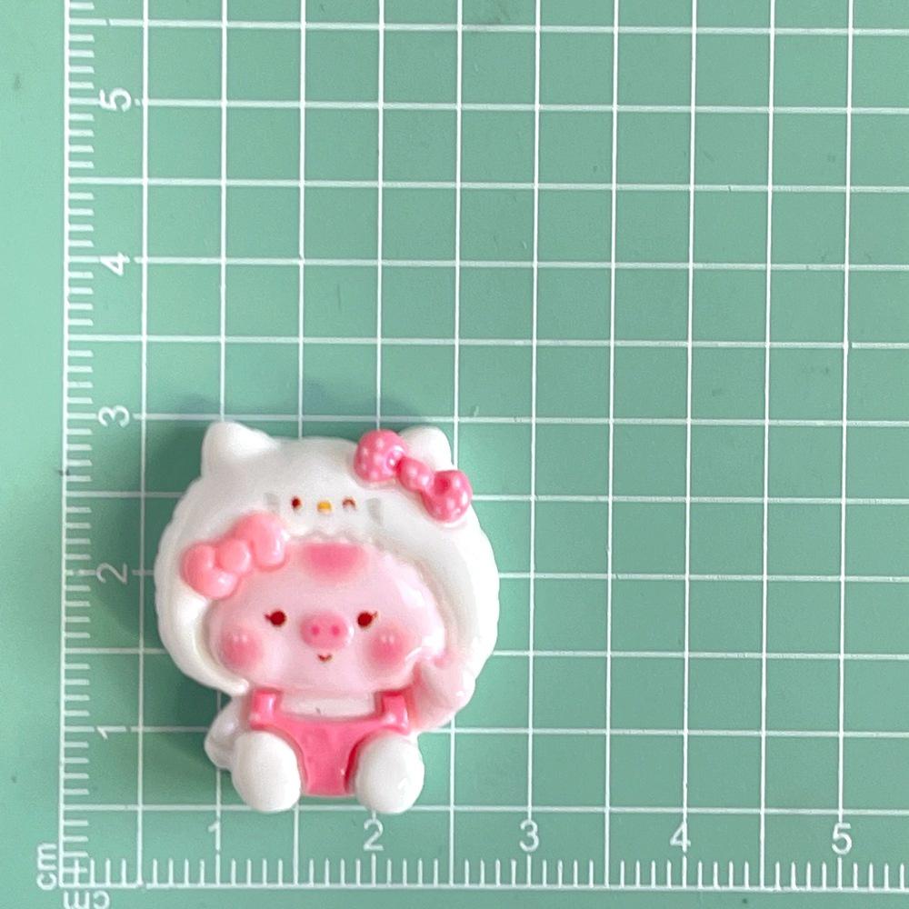 Милые мультяшные свинки, смоляные аксессуары для DIY чехлов для телефонов и аксессуаров для волос, крем-клей