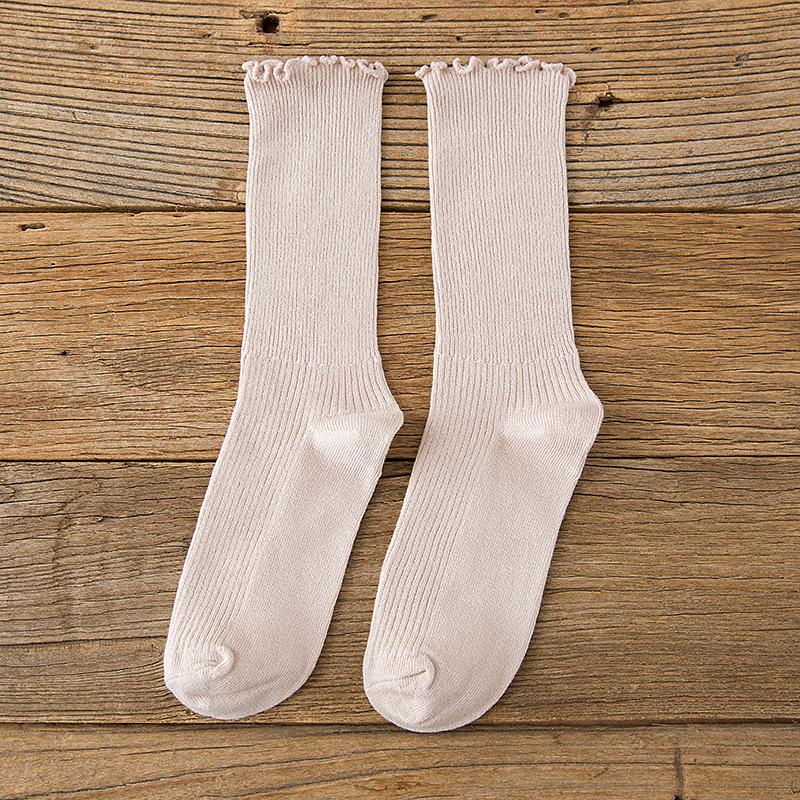 Твердые носки длиной до середины голени, удобные осенние носки длиной до щиколотки, женские носки