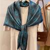 Silk Women'S Double-Sided Cashew Flower Retro 110 Square Scarf Spring And Autumn Thin Versatile Decorative Mulberry Silk Scarf