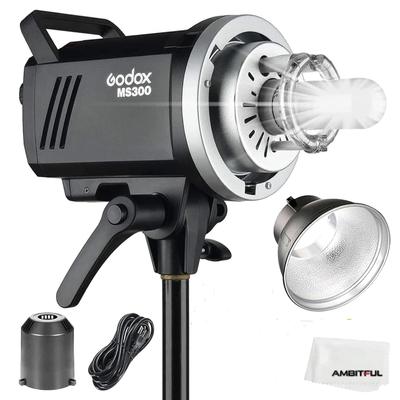 Авторизованный Godox MS300 300 Вт Беспроводной приемник Прочная студийная вспышка с креплением Bowens и стандартным рефлектором Модель 150 Вт [Дилер Godox] 2.4G