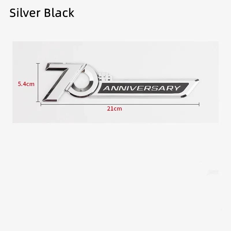 3D ABS 70th Anniversary Logo Car Side Fender Rear Trunk Emblem Badge Sticker Decals For Toyota Land Cruiser LC200 LC300 FJ200