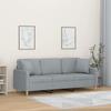 VidaXL 3-seater Sofa with Light Grey Pillows 180 Cm Fabric 3200917