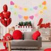 Valentines Conversation Hearts Candy Banner No DIY Valentines Day Heart Garland with 16Pcs Heart, 2Pack Pre-Strung Valentines Garland Heart Banner