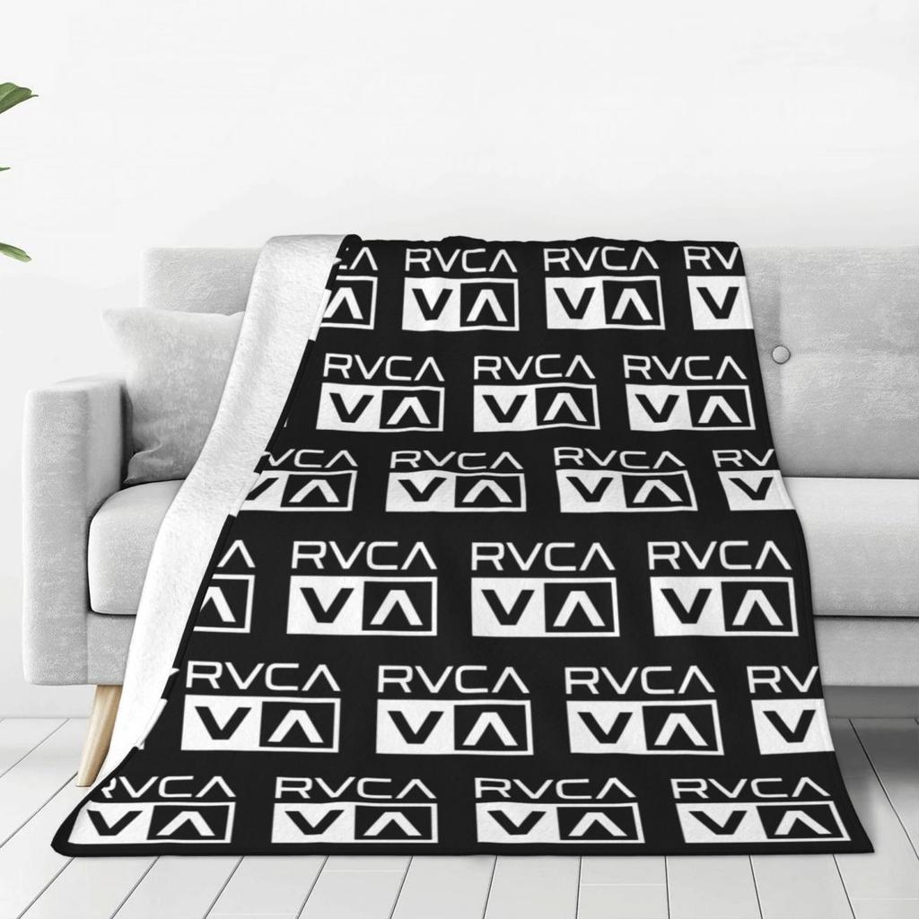 White Rvca Clothes Blanket Soft Warm Flannel Throw Blanket Cover for Bed Living room Picnic Travel Home Sofa