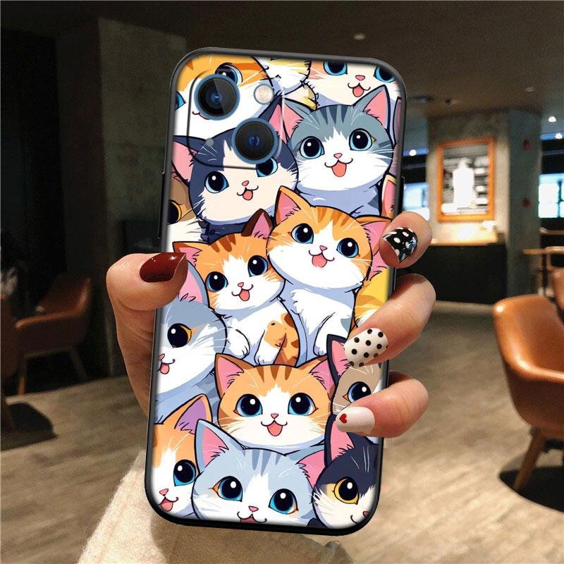 Cat Kitten Cute Shell Phone Case for Samsung Galaxy S20 S21 S22 Ultra FE Plus A21S A22 A24 A25 A26 A30 A30S A31
