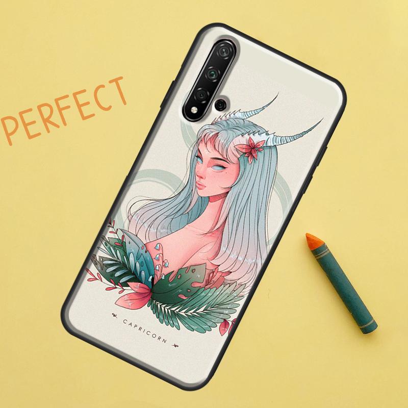 Чехол для Huawei Nova Y91 Y70 Y72 Y73 Y60 Y90 Y61 8i 7i 11i 12i 12s 9 10 SE P20 P30 P40 Lite со знаком зодиака Дева Скорпион Телец