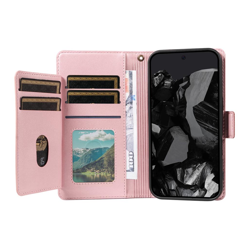 Чехол для Google Pixel 9 Pro/Pixel 9 с держателем для нескольких карт и ремешком, чехол-подставка из ПУ кожи для телефона