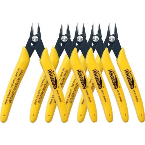 HOUSERAN Precision Nippers, 127mm Thin Blade, Plastic Model Tool, Thin Blade, Metal, Small Plastic Model, Easily Cuts Aluminum Wire, Copper Wire, Bras
