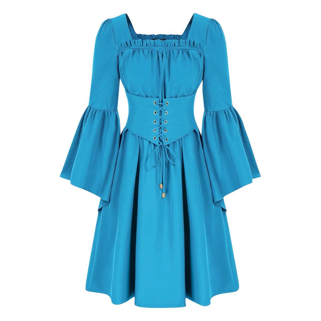 Женское однотонное узкое платье с разрезом на бретельках и завязками