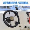 Black Foam Grip Marine Steering Wheel Stainless Steel Destroyer Steering Wheel  Pontoon Boat