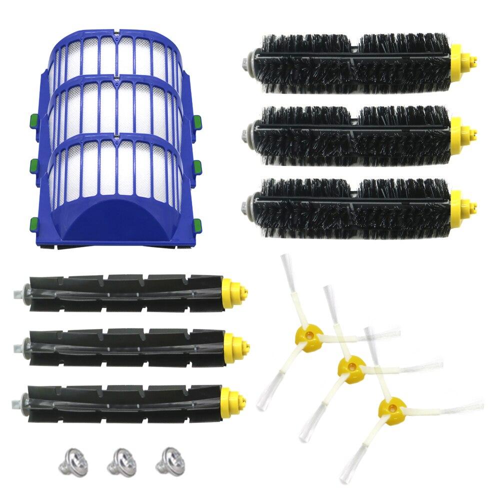 Синий фильтр AeroVac + основная/боковая щетка для iRobot Roomba 600 серии 620 630 650 660, замена аксессуаров для пылесоса