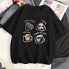 Cartoon Cat T Shirt Girl Punk Korean Clothes Aesthetic University Shirt University Breathable Punk Psychedelic Y2k Streetwear