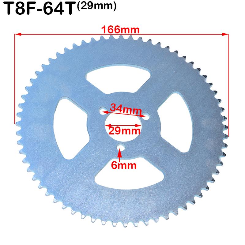 38 44 54 58 64 74 Tooth T8F 29MM 35MM 54MM Rear Sprocket for Mini Moto ATV Quad Dirt Pit Pocket Bike Cross 47cc 49cc Accessories