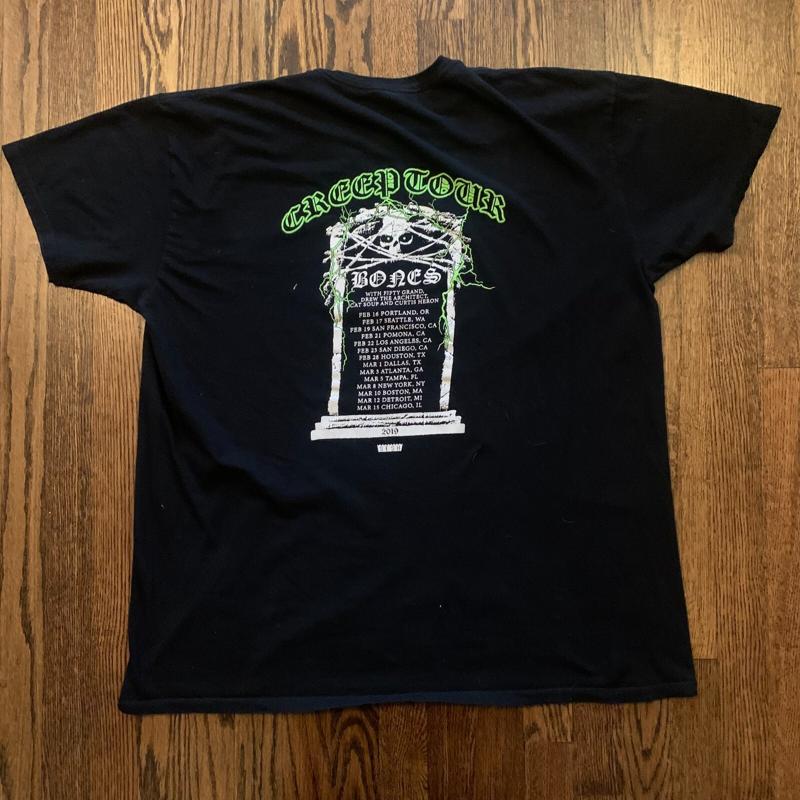 Черные Кости TeamSesh CREEP TOUR 2019 Андерграунд Рэп Футболка Мужская 2XL