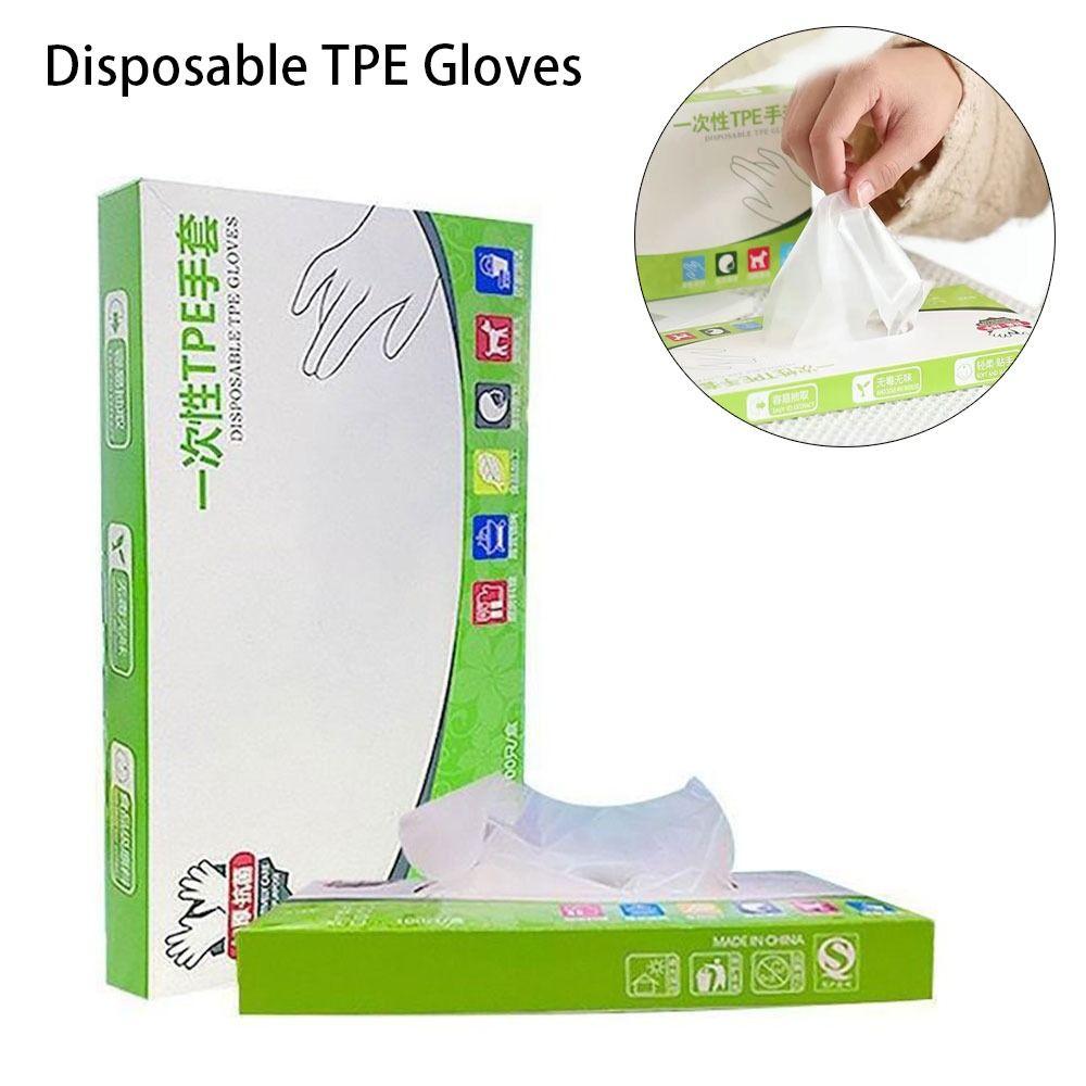 100Pcs Acid Work Safety Disposable Gloves Transparent Latex Free Gloves New Cleaning Gloves