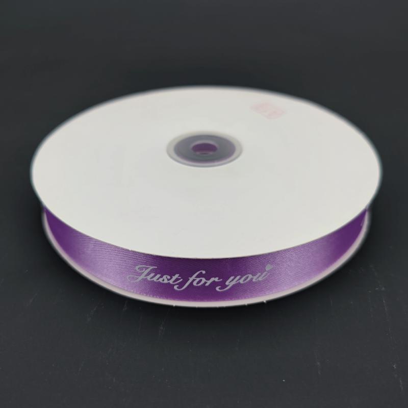 Wrapping Satin Packaging Ribbon With Logo Custom Printed Silk Ribbons 100% Polyester Wired Ribbon for Crafts