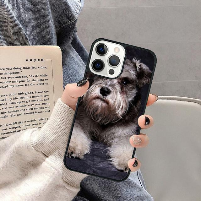 Милый щенок миниатюрного шнауцера Чехол для телефона Cover для iPhone 17 Air 16 16e 15 13 14 11 12 Pro Max Max Plus coque fundas Shell