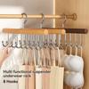Многофункциональная вешалка для бюстгальтеров 8 крючков Органайзер для одежды Стойка Новая деревянная вешалка для ремней