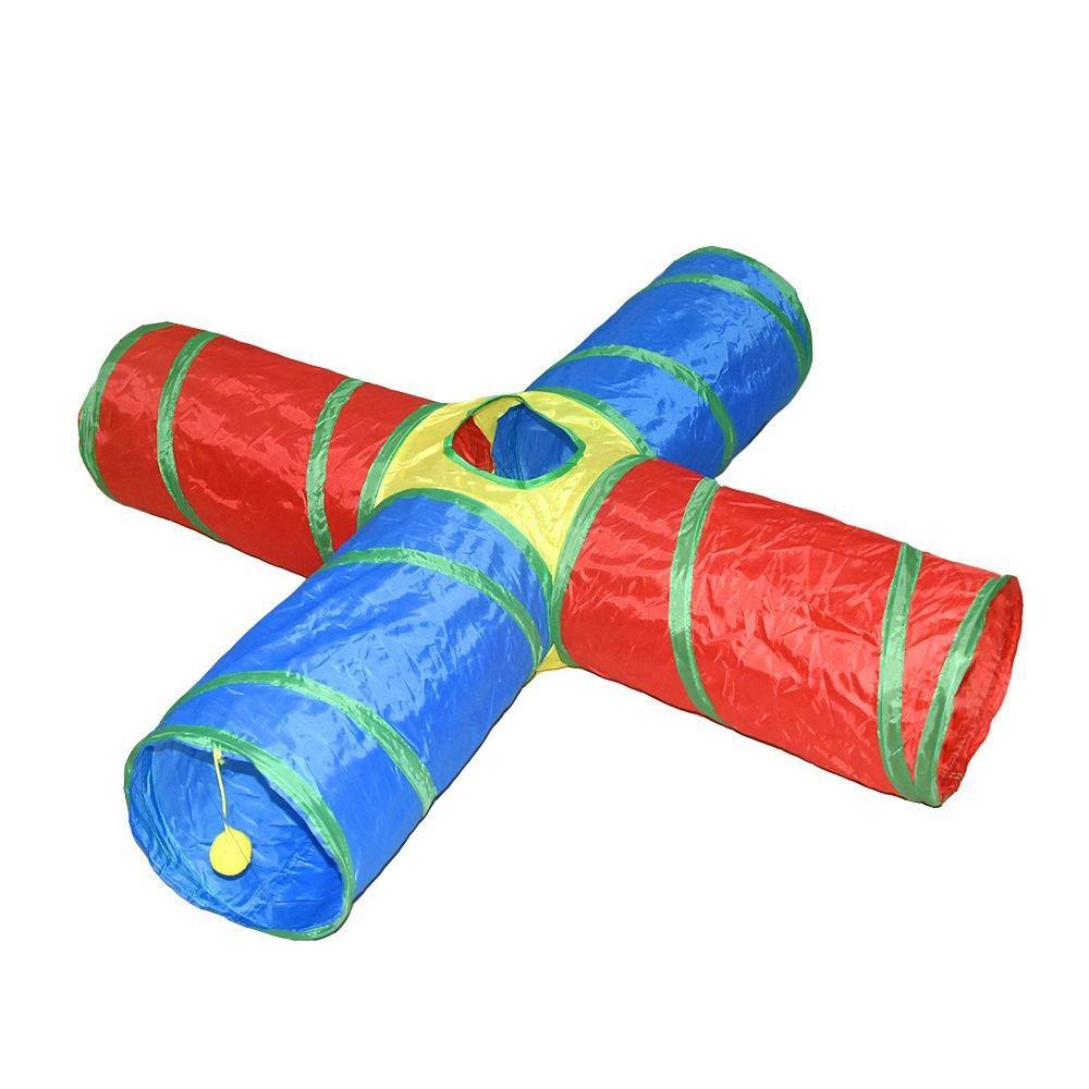 Breathable Cat Tunnel Tube Polyester+Steel Wire Pet Fun Play Toy Portable Cat Maze Tunnel  Cat
