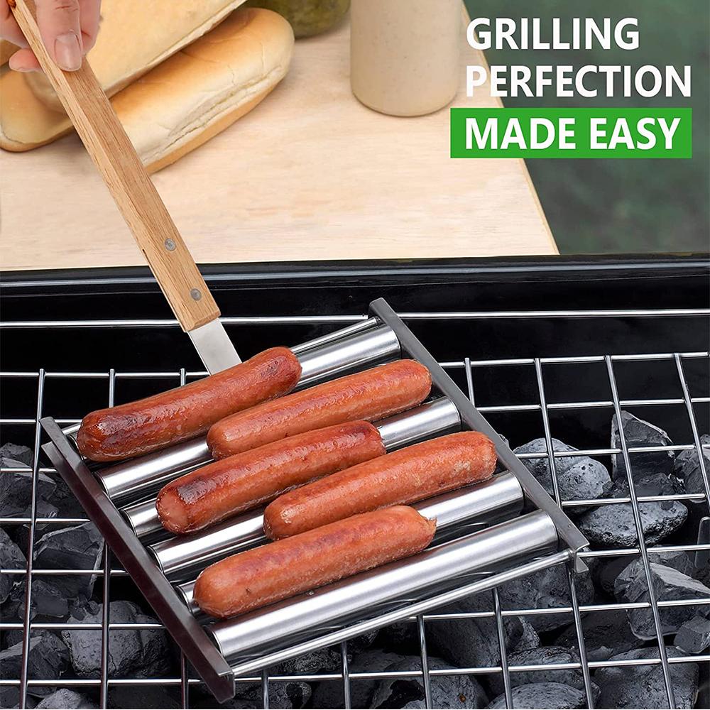 Hot Dog Roller Stainless Steel Sausage Roller Rack For Evenly Cooked Hot Dog