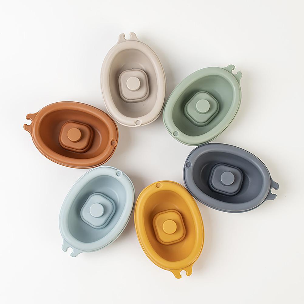 Складывающиеся лодочки для купания для малышей, для игр в воде, лодочки для купания с животными, складывающиеся лодочки с куклами, сенсорные игрушки для купания для младенцев, время для купания родителей и детей